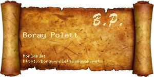 Boray Polett névjegykártya